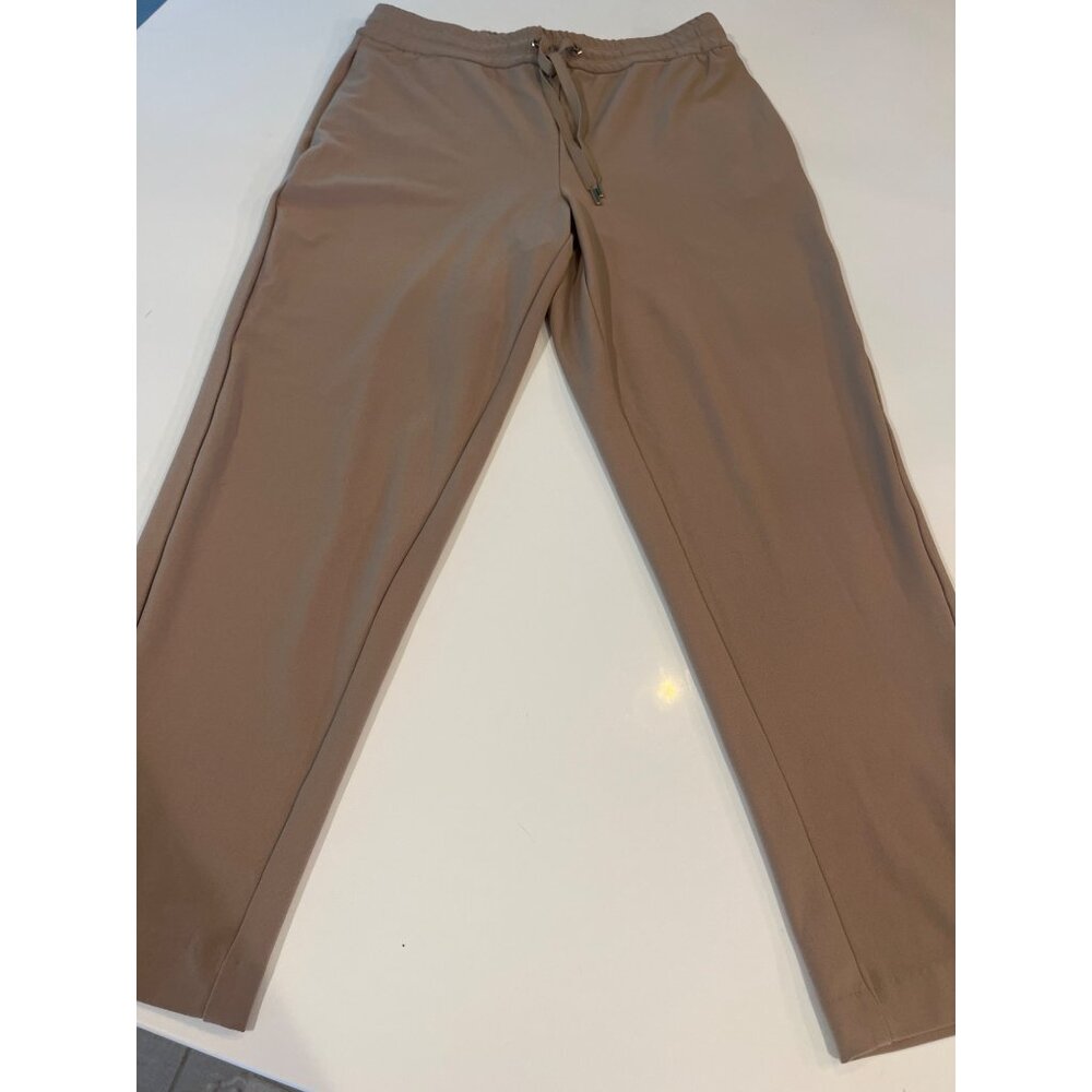 Joie Womens Tan Lightweight Elastic Waist Drawstring Pants M/M
